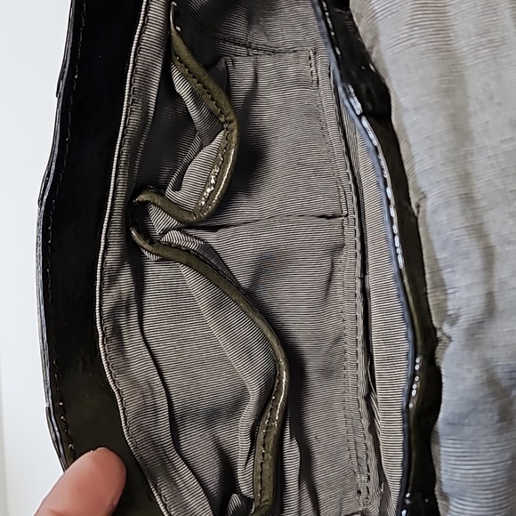 Elliot Luca army green shoulder bag silver chain New women's - Picture 11 of 15